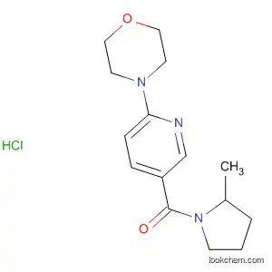 Molecular Structure of 648421-46-9 (Pyrrolidine, 2-methyl-1-[[6-(4-morpholinyl)-3-pyridinyl]carbonyl]-,
monohydrochloride)