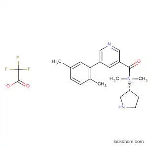 Molecular Structure of 648422-02-0 (3-Pyrrolidinamine,
1-[[5-(2,5-dimethylphenyl)-3-pyridinyl]carbonyl]-N,N-dimethyl-, (3R)-,
trifluoroacetate)