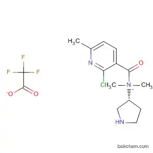 Molecular Structure of 648422-13-3 (3-Pyrrolidinamine,
1-[(2-chloro-6-methyl-3-pyridinyl)carbonyl]-N,N-dimethyl-, (3R)-,
trifluoroacetate)