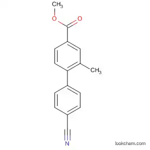 Molecular Structure of 648882-67-1 ([1,1'-Biphenyl]-4-carboxylic acid, 4'-cyano-2-methyl-, methyl ester)
