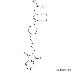 Molecular Structure of 648882-73-9 (1H-Isoindole-1,3(2H)-dione,
2-[4-[4-[1-(2-methyl-2-propenyl)-1H-indol-3-yl]-1-piperidinyl]butyl]-)