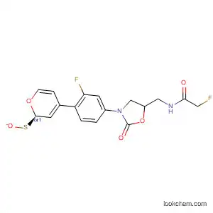 Molecular Structure of 648883-16-3 (Acetamide,
2-fluoro-N-[[(5S)-3-[3-fluoro-4-(trans-tetrahydro-1-oxido-2H-thiopyran-4-
yl)phenyl]-2-oxo-5-oxazolidinyl]methyl]-)
