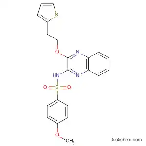 Molecular Structure of 648885-43-2 (Benzenesulfonamide,
4-methoxy-N-[3-[2-(2-thienyl)ethoxy]-2-quinoxalinyl]-)