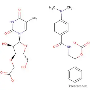 Molecular Structure of 648900-12-3 (Thymidine, 3'-acetate
5'-[2-[[4-(dimethylamino)benzoyl]amino]-1-phenylethyl carbonate])