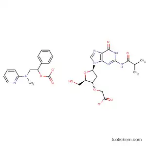 Molecular Structure of 648900-16-7 (Guanosine, 2'-deoxy-N-(2-methyl-1-oxopropyl)-, 3'-acetate
5'-[2-(methyl-2-pyridinylamino)-1-phenylethyl carbonate])