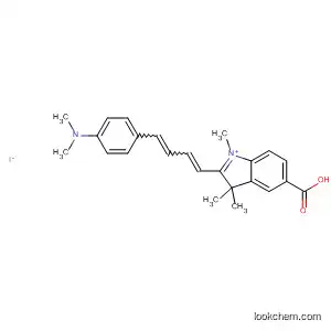 Molecular Structure of 648900-72-5 (3H-Indolium,
5-carboxy-2-[4-[4-(dimethylamino)phenyl]-1,3-butadienyl]-1,3,3-trimethyl
-, iodide)