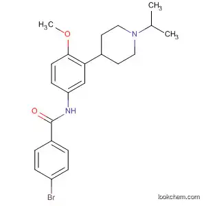 Molecular Structure of 648901-64-8 (Benzamide,
4-bromo-N-[4-methoxy-3-[1-(1-methylethyl)-4-piperidinyl]phenyl]-)