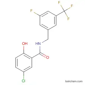 Molecular Structure of 648925-74-0 (Benzamide,
5-chloro-N-[[3-fluoro-5-(trifluoromethyl)phenyl]methyl]-2-hydroxy-)