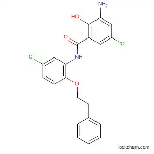 Molecular Structure of 648925-84-2 (Benzamide,
3-amino-5-chloro-N-[5-chloro-2-(2-phenylethoxy)phenyl]-2-hydroxy-)