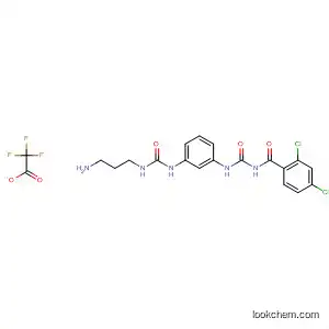 Molecular Structure of 648927-49-5 (Benzamide,
N-[[[3-[[[(3-aminopropyl)amino]carbonyl]amino]phenyl]amino]carbonyl]-
2,4-dichloro-, mono(trifluoroacetate))