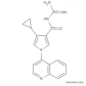Molecular Structure of 649726-71-6 (1H-Pyrrole-3-carboxamide,
N-(aminoiminomethyl)-4-cyclopropyl-1-(4-quinolinyl)-)