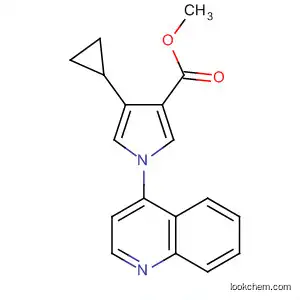 Molecular Structure of 649727-29-7 (1H-Pyrrole-3-carboxylic acid, 4-cyclopropyl-1-(4-quinolinyl)-, methyl
ester)