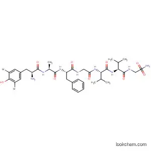 Molecular Structure of 649727-53-7 (Glycinamide,
3,5-dibromo-L-tyrosyl-D-alanyl-L-phenylalanylglycyl-L-valyl-L-valyl-)