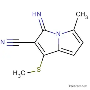 Molecular Structure of 650599-28-3 (3H-Pyrrolizine-2-carbonitrile, 3-imino-5-methyl-1-(methylthio)-)