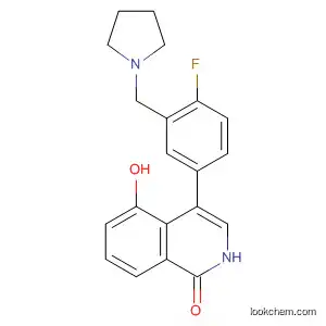 Molecular Structure of 651030-34-1 (1(2H)-Isoquinolinone,
4-[4-fluoro-3-(1-pyrrolidinylmethyl)phenyl]-5-hydroxy-)