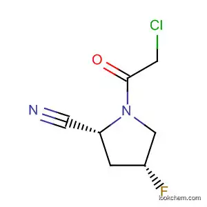 Molecular Structure of 651056-43-8 (2-Pyrrolidinecarbonitrile, 1-(chloroacetyl)-4-fluoro-, (2R,4R)-)