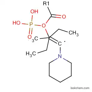 Molecular Structure of 651718-39-7 (Phosphonic acid, [1-methyl-2-(1-piperidinyl)ethenyl]-, diethyl ester)