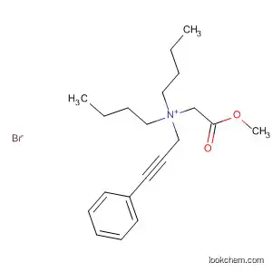 Molecular Structure of 651719-65-2 (1-Butanaminium,
N-butyl-N-(2-methoxy-2-oxoethyl)-N-(3-phenyl-2-propynyl)-, bromide)