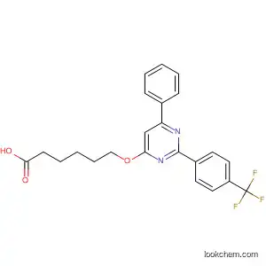 Molecular Structure of 651719-89-0 (Hexanoic acid,
6-[[6-phenyl-2-[4-(trifluoromethyl)phenyl]-4-pyrimidinyl]oxy]-)