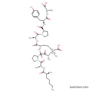 Molecular Structure of 654652-61-6 (L-Alanine,
L-lysyl-L-alanyl-L-a-glutamyl-L-prolyl-L-lysyl-L-alanyl-L-prolyl-L-tyrosyl-)