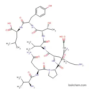 Molecular Structure of 654652-69-4 (L-Leucine,
L-valyl-L-glutaminyl-L-a-aspartyl-L-prolyl-L-lysyl-L-valyl-L-threonyl-L-tyrosyl-)