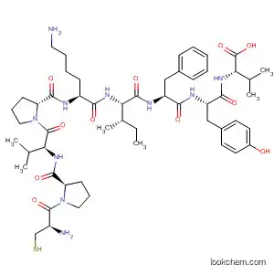 Molecular Structure of 654652-70-7 (L-Valine,
L-cysteinyl-L-prolyl-L-valyl-L-prolyl-L-lysyl-L-isoleucyl-L-phenylalanyl-L-tyros
yl-)