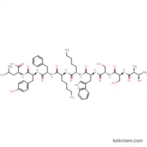 Molecular Structure of 654652-78-5 (L-Leucine,
L-threonyl-L-seryl-L-seryl-L-tryptophyl-L-lysyl-L-lysyl-L-phenylalanyl-L-tyrosyl
-)