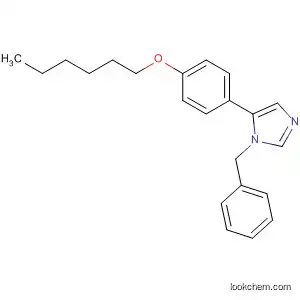 Molecular Structure of 654653-22-2 (1H-Imidazole, 5-[4-(hexyloxy)phenyl]-1-(phenylmethyl)-)