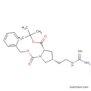 Molecular Structure of 654666-06-5 (1,2-Pyrrolidinedicarboxylic acid, 4-[2-[(aminoiminomethyl)amino]ethyl]-,
2-(1,1-dimethylethyl) 1-(phenylmethyl) ester, (2S,4S)-)