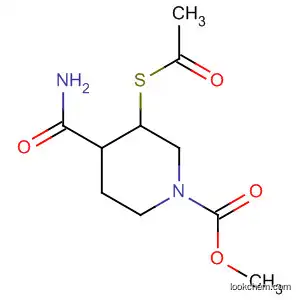 Molecular Structure of 654666-63-4 (1-Piperidinecarboxylic acid, 3-(acetylthio)-4-(aminocarbonyl)-, methyl
ester)