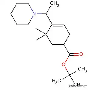 Molecular Structure of 654667-21-7 (Spiro[2.5]oct-7-ene-5-carboxylic acid, 8-[1-(1-piperidinyl)ethyl]-,
1,1-dimethylethyl ester)