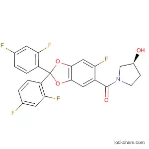 Molecular Structure of 656806-20-1 (3-Pyrrolidinol,
1-[[2,2-bis(2,4-difluorophenyl)-6-fluoro-1,3-benzodioxol-5-yl]carbonyl]-,
(3S)-)