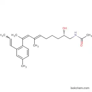 Molecular Structure of 656834-90-1 (Acetamide,
N-[(2S,6E,8Z)-2-hydroxy-7-methyl-9-[4-methyl-2-(1Z)-1-propenylphenyl]
-6,8-decadienyl]-)
