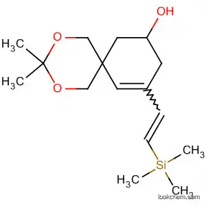 Molecular Structure of 656835-36-8 (2,4-Dioxaspiro[5.5]undec-10-en-8-ol,
3,3-dimethyl-10-[2-(trimethylsilyl)ethenyl]-)