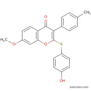 4H-1-Benzopyran-4-one,
2-[(4-hydroxyphenyl)thio]-7-methoxy-3-(4-methylphenyl)-