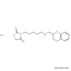 2,4-Thiazolidinedione,
3-[5-[[(3,4-dihydro-2H-1-benzopyran-2-yl)methyl]amino]pentyl]-,
monohydrochloride