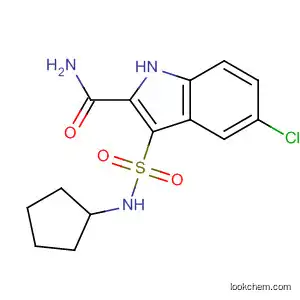 Molecular Structure of 660412-71-5 (1H-Indole-2-carboxamide, 5-chloro-3-[(cyclopentylamino)sulfonyl]-)