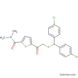 Molecular Structure of 660839-40-7 (2-Thiophenecarboxamide,
5-[[[bis(4-chlorophenyl)methyl]thio]acetyl]-N,N-dimethyl-)
