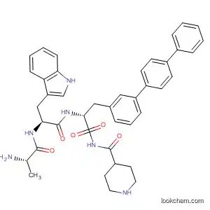 Molecular Structure of 661472-26-0 (L-Phenylalaninamide,
3-[1,1'-biphenyl]-4-yl-N-(4-piperidinylcarbonyl)-D-alanyl-D-tryptophyl-)