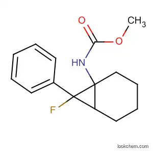 Molecular Structure of 663192-26-5 (Carbamic acid, (7-fluoro-7-phenylbicyclo[4.1.0]hept-1-yl)-, methyl ester)