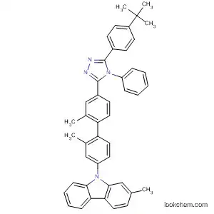 Molecular Structure of 666839-86-7 (9H-Carbazole,
9-[4'-[5-[4-(1,1-dimethylethyl)phenyl]-4-phenyl-4H-1,2,4-triazol-3-yl]-2,2'-
dimethyl[1,1'-biphenyl]-4-yl]-2-methyl-)