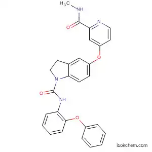 Molecular Structure of 694497-05-7 (1H-Indole-1-carboxamide,
2,3-dihydro-5-[[2-[(methylamino)carbonyl]-4-pyridinyl]oxy]-N-(2-phenoxy
phenyl)-)