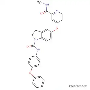 1H-Indole-1-carboxamide,
2,3-dihydro-5-[[2-[(methylamino)carbonyl]-4-pyridinyl]oxy]-N-(4-phenoxy
phenyl)-