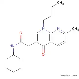 Molecular Structure of 700364-94-9 (1,8-Naphthyridine-3-acetamide,
1-butyl-N-cyclohexyl-1,4-dihydro-7-methyl-4-oxo-)