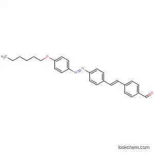Molecular Structure of 714229-60-4 (Benzaldehyde,
4-[(1E)-2-[4-[(1E)-[4-(hexyloxy)phenyl]azo]phenyl]ethenyl]-)