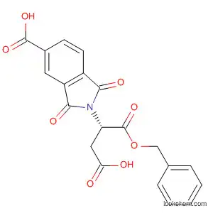 Molecular Structure of 741692-39-7 (Butanedioic acid, (5-carboxy-1,3-dihydro-1,3-dioxo-2H-isoindol-2-yl)-,
4-(phenylmethyl) ester, (2S)-)