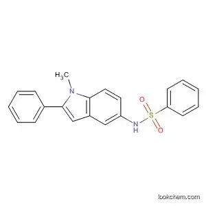 Molecular Structure of 741709-21-7 (Benzenesulfonamide, N-(1-methyl-2-phenyl-1H-indol-5-yl)-)
