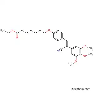 Molecular Structure of 741738-39-6 (Heptanoic acid,
7-[4-[(1Z)-2-cyano-2-(3,4,5-trimethoxyphenyl)ethenyl]phenoxy]-, ethyl
ester)