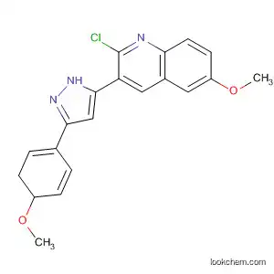 Molecular Structure of 743479-57-4 (Quinoline,
2-chloro-3-[4,5-dihydro-3-(4-methoxyphenyl)-1H-pyrazol-5-yl]-6-methoxy
-)