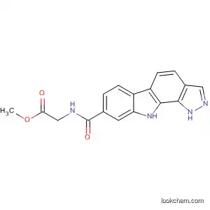 Molecular Structure of 746665-64-5 (Glycine, N-[(1,10-dihydropyrazolo[3,4-a]carbazol-8-yl)carbonyl]-, methyl
ester)